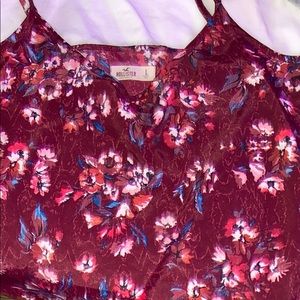 A floral Hollister shirt.